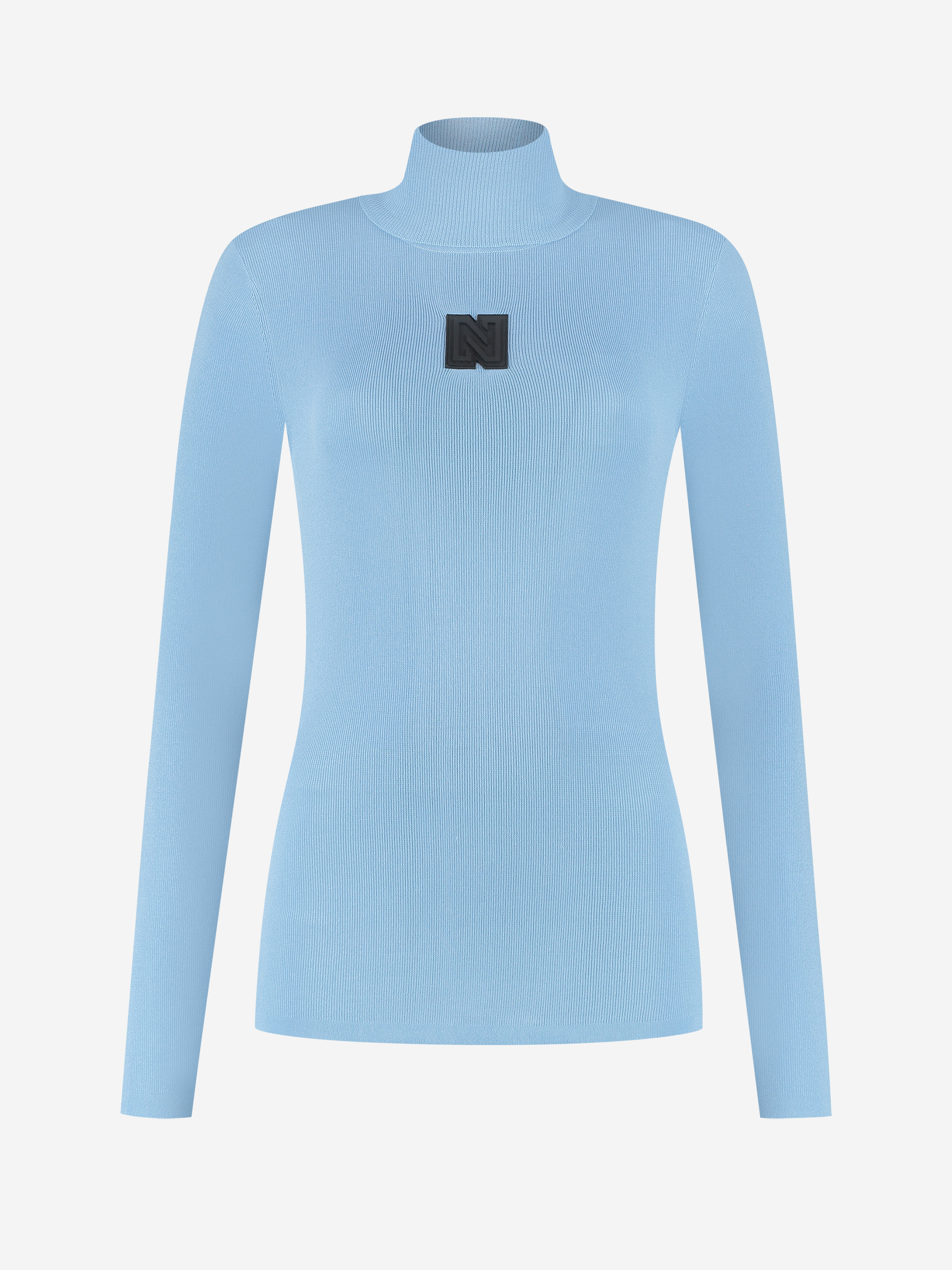 Aansluitende top met logo patch en col