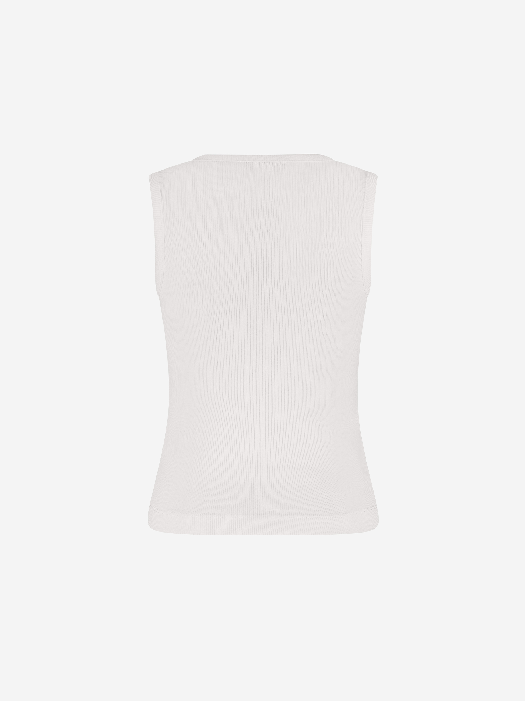 Geribbelde basic top