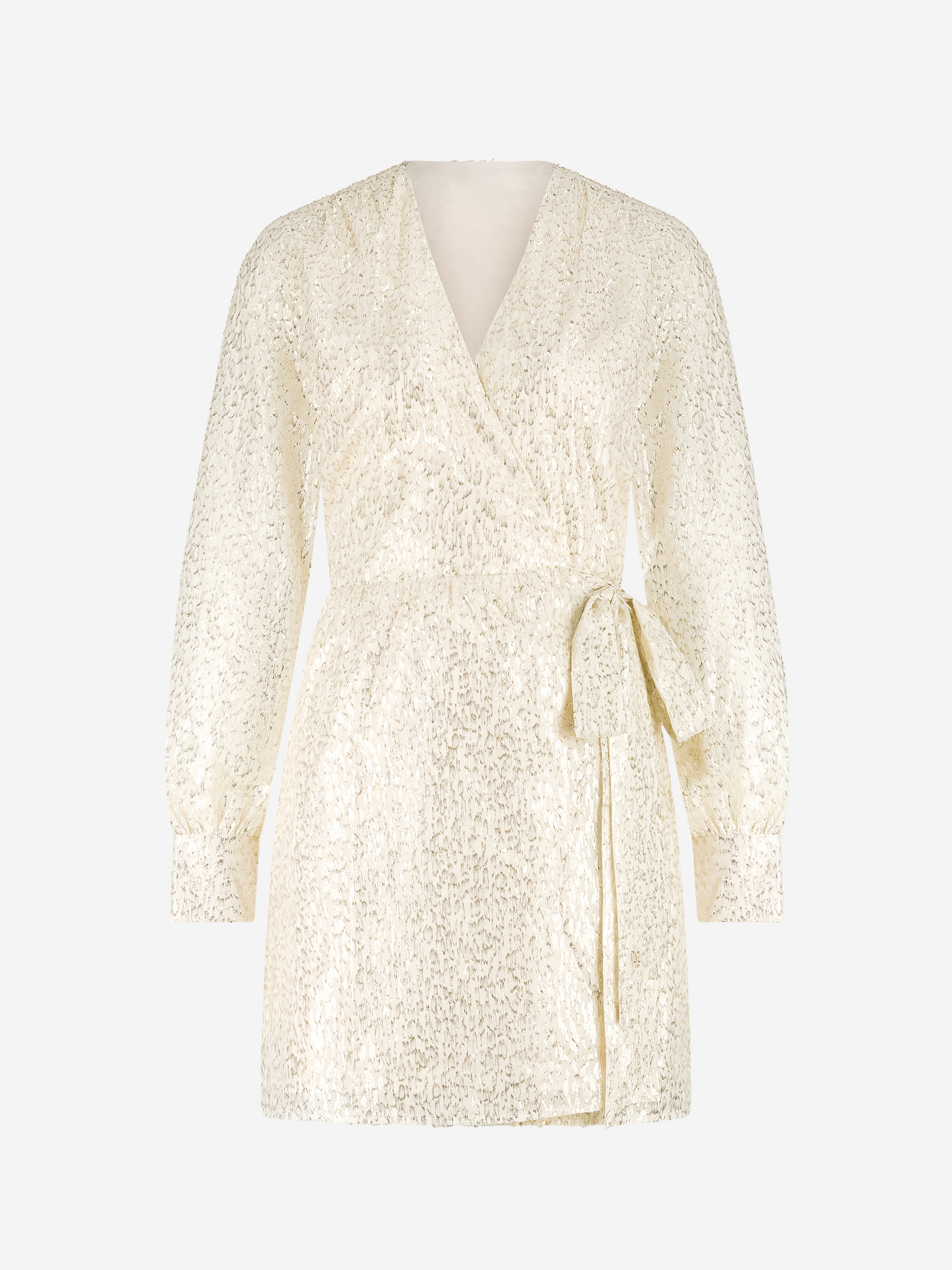 Dress with woven lurex thread