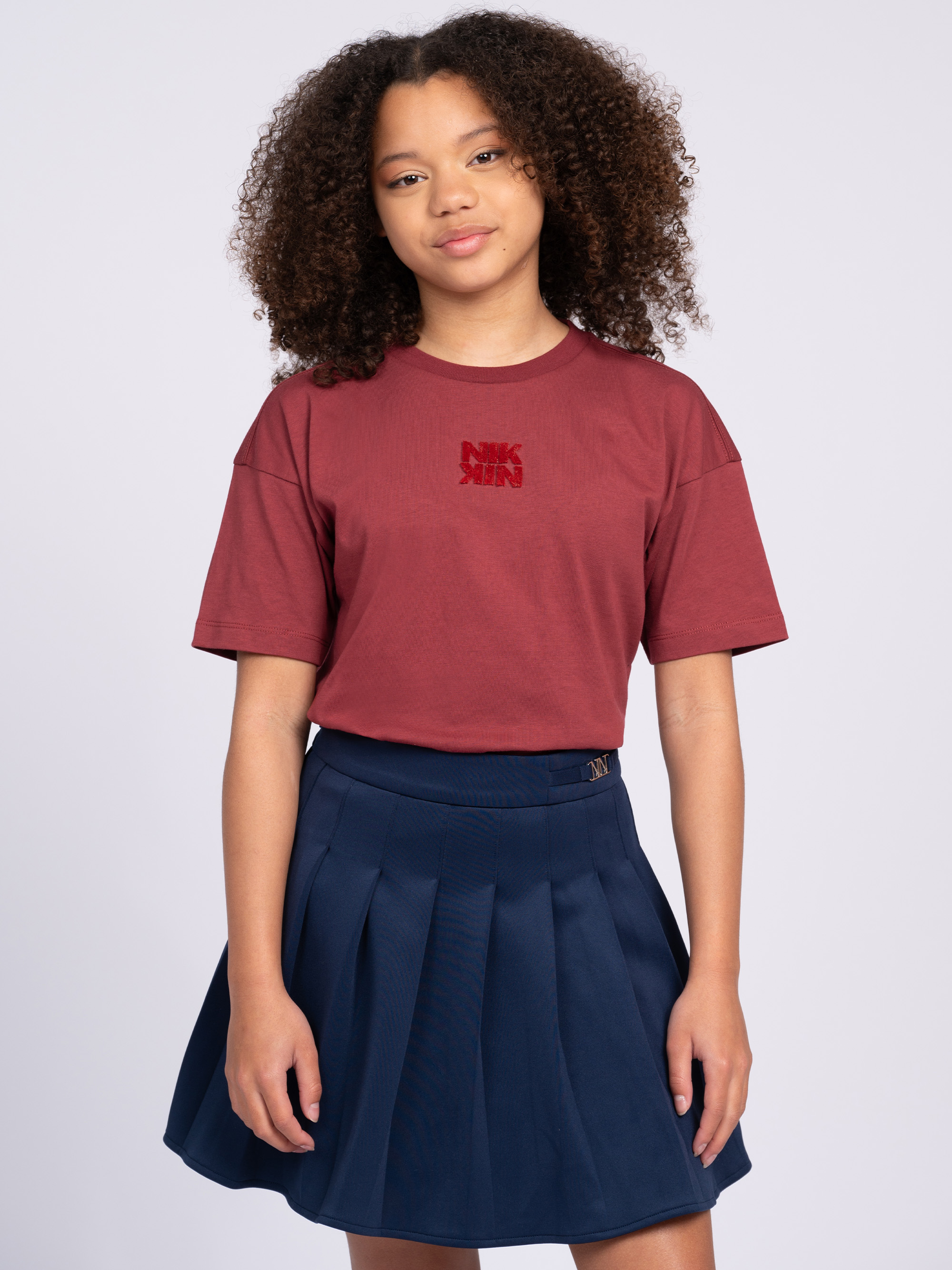 A-line skirt with pleats